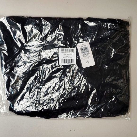 ❤️NWT VINTAGE TORRID TOP - WASHABLE CRINKLE GAUZE - PEPLUM CORSET BACK PLUS SIZE - Picture 6 of 14